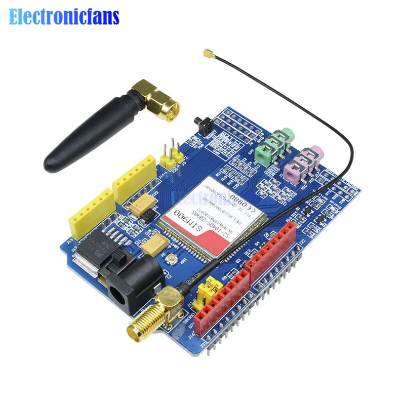 SIM900 850/900/1800/1900 МГц GPRS/GSM модуль макетной платы комплект для Arduino
