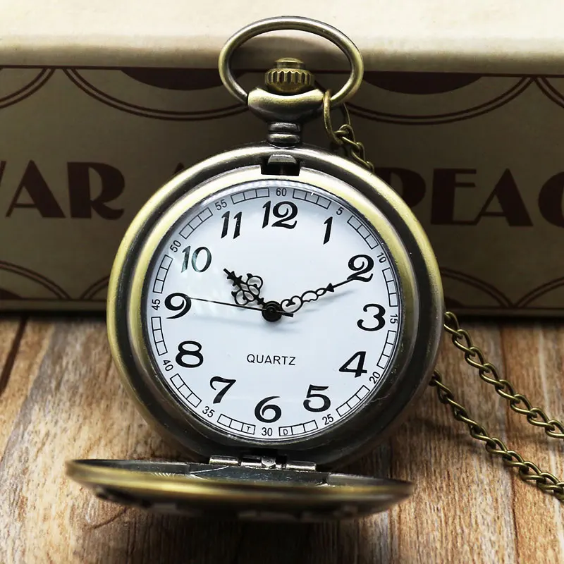 

2019 Fashion United States Coast Guard 1790 Vintage Quartz Pocket Watch for Men with Bronze Chain Unique Gifts