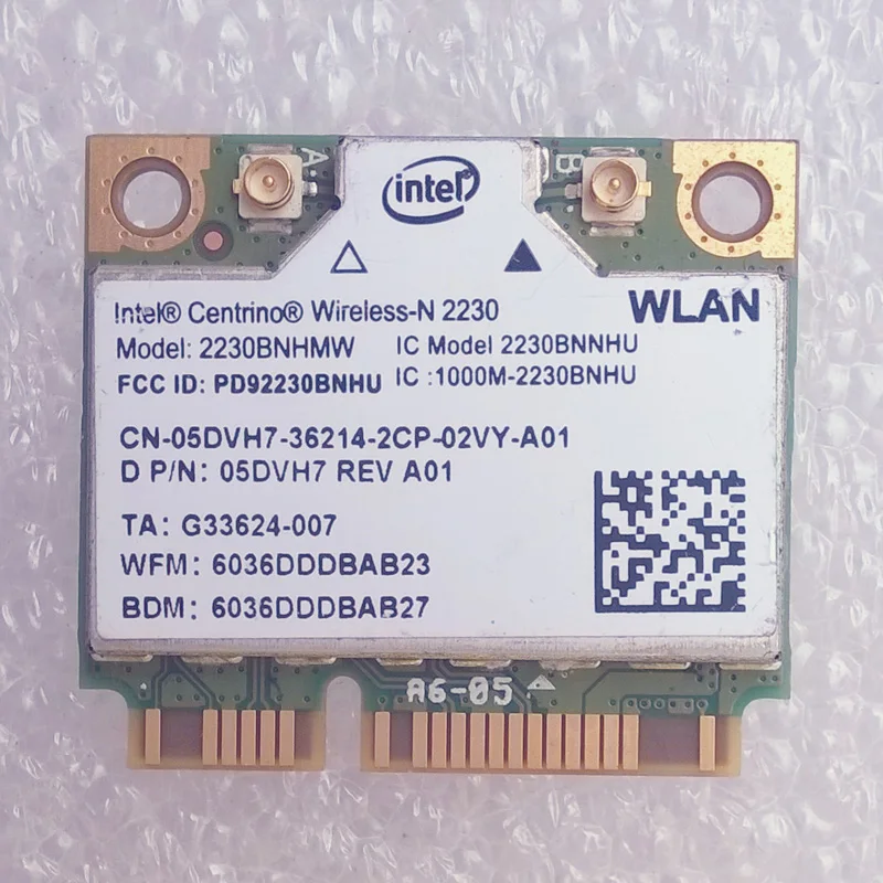 Intel Centrino Wireless N 2230 + Bt4.0 WiFi карта 2230BNHMW D P/N 05DVH7|wifi card|intel centrino wireless-n 2230wireless-n |