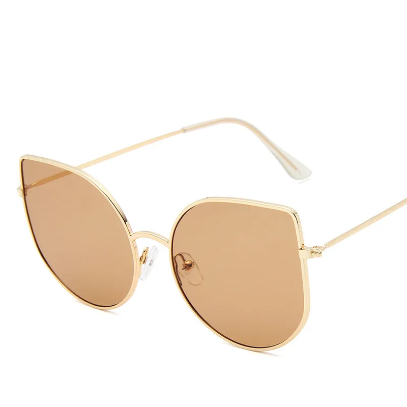 

Brand Sexy Cat Eye Sunglasses High Fashion Women New Designer Big Sun Glasses Female Gradient Reflective Glasses UV400