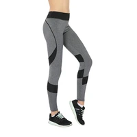 2018 new quick drying yoga pants ankle length breathable fitness legging women pink patchwork pencil pants sexy sport leggings