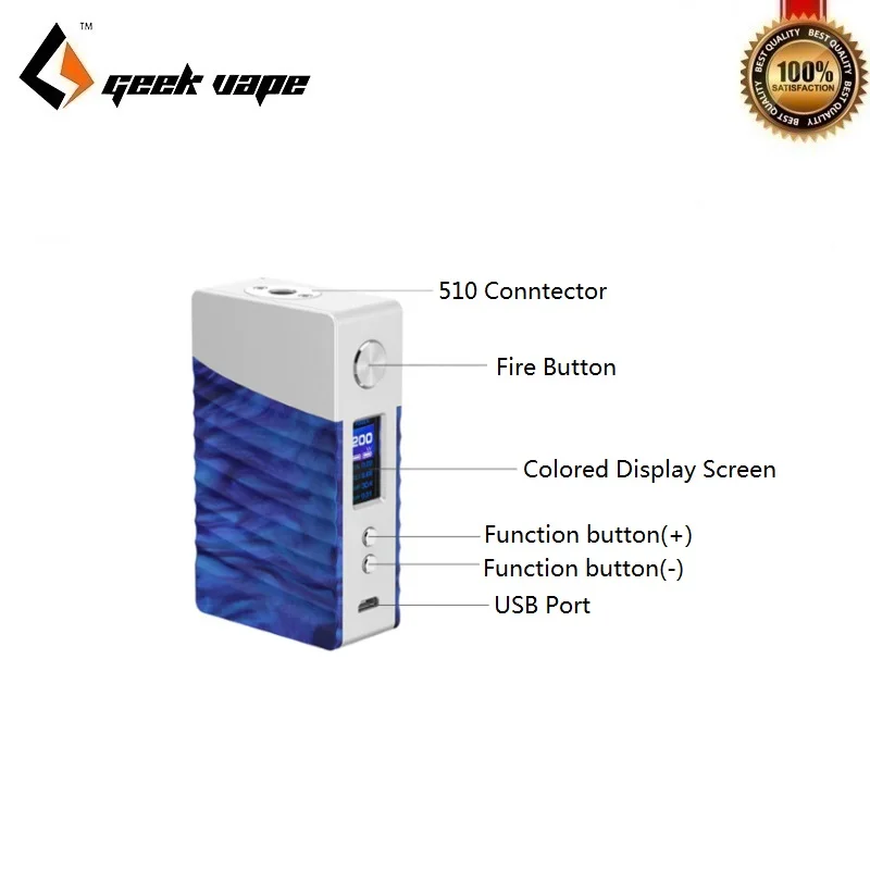 Набор электронных сигарет оригинальный набор Geekvape Nova 200 Вт Комплект 18650 TC коробка