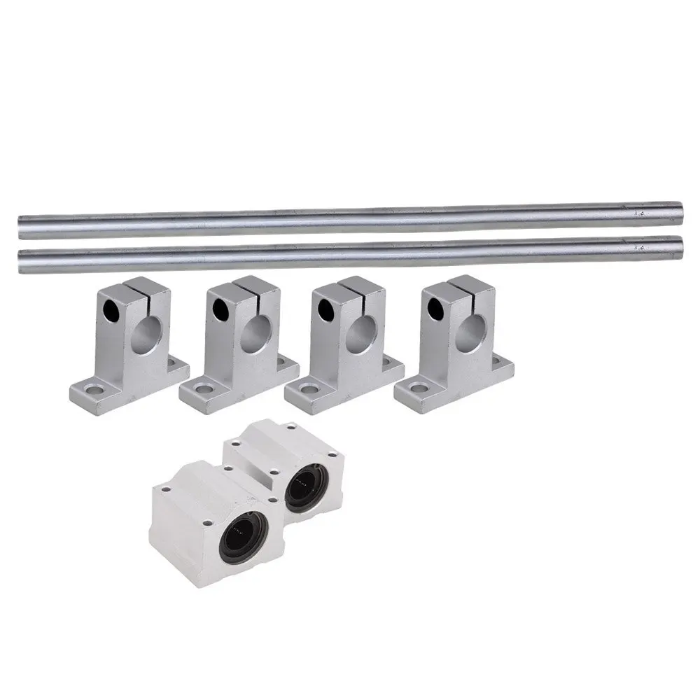 Серебристый цилиндрический линейный вал с диаметром 12 мм оптическая ось L300 и