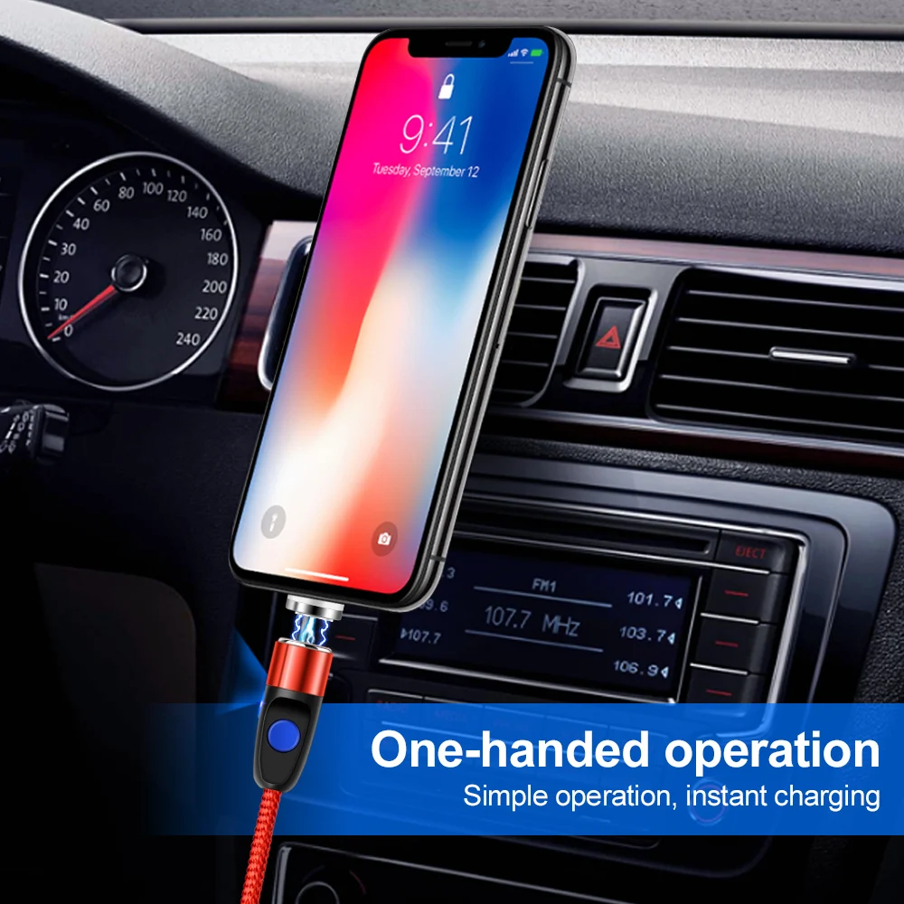 Магнитный кабель 3A для быстрой зарядки iPhone samsung, usb-кабель Micro USB type-C, магнитный кабель для передачи данных и быстрой зарядки 3,0