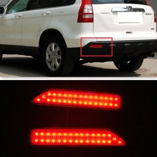 Для Honda CRV CR-V 2007 2008 2009 Красные линзы светодиодный задний бампер отражатель