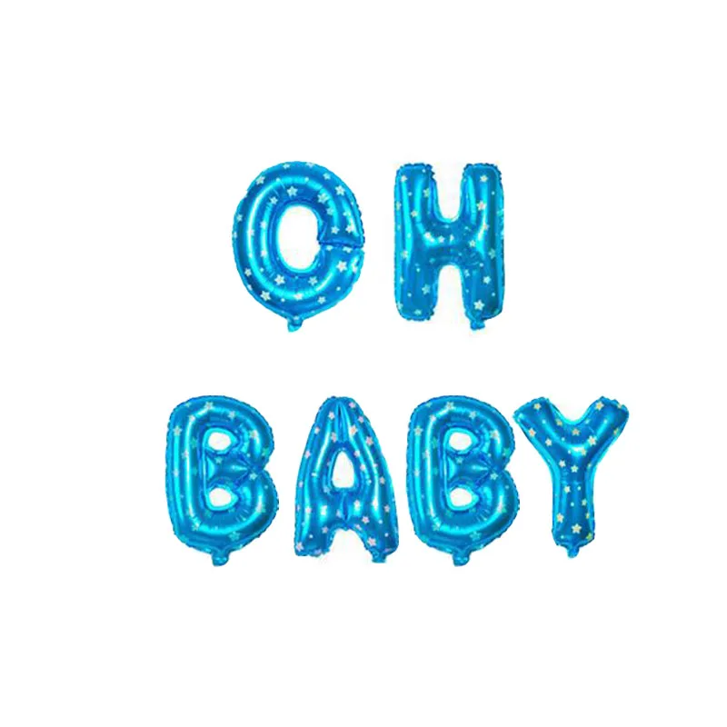 OH Baby-Blue Пол раскрывает детский душ украшения шар установить его девочка его мальчик украшения Дети партии о ребенок для ребенка душ шары - Цвет: OH Baby-Blue