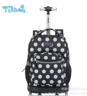 18 inch 18 дюймов колесиках рюкзак для детей школьного рюкзака на колесах Тележка Школьные рюкзаки сумки для подростков детская школьная прокатки рюкзак - Цвет: 18 inch