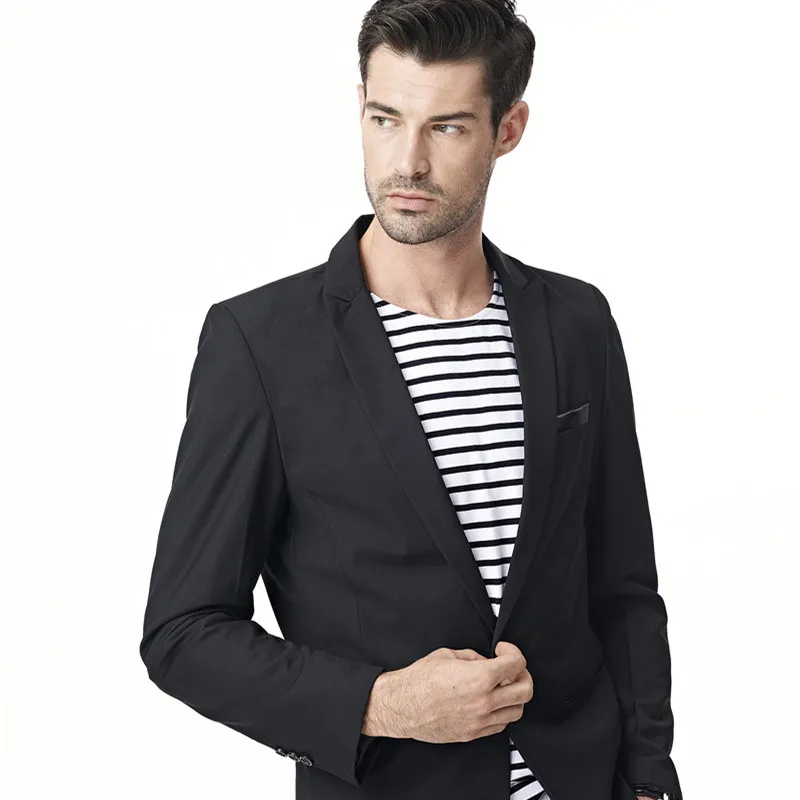 Мужской пиджак FGKKS однотонный Повседневный приталенный силуэт для весны и осени