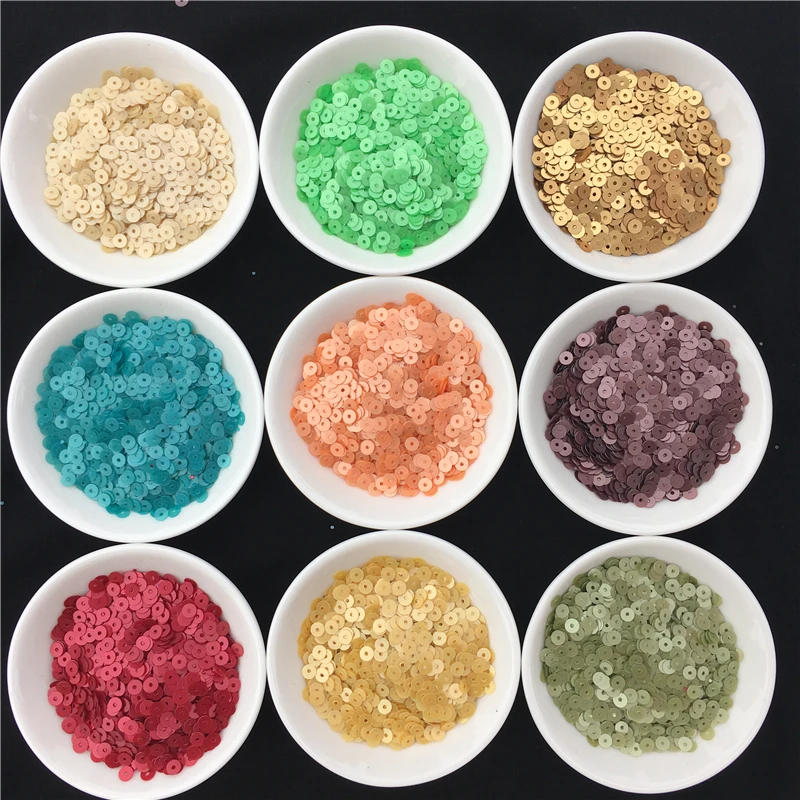 2000 шт. (10 г) 4 мм матовые Блестки из ПВХ плоская круглая блестящая ткань аксессуары