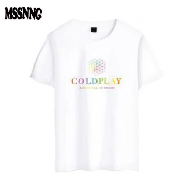 Новинка 2017 Мужская футболка рок Coldplay группа свободный стиль с коротким рукавом