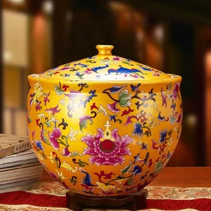 Цзиндэчжэнь керамика 2,5 кг рисовый горшок свинья рапсовый чай масло бак чайный горшок маринованная банка 5 кг