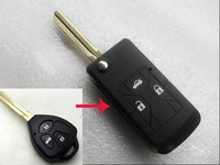 modified flip folding remote key shell 3 buttons fob case for toyota camry reiz