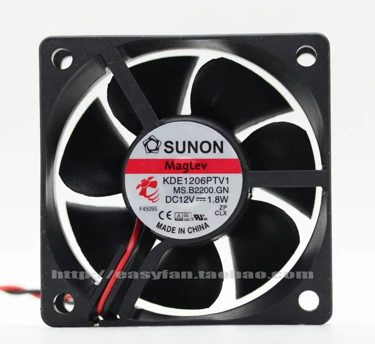 Вентилятор охлаждения сервера SUNON KDE1206PTV1 MS.B2200.GN DC 12 В 1 8 Вт 60x60x25 мм|square fan|sunon