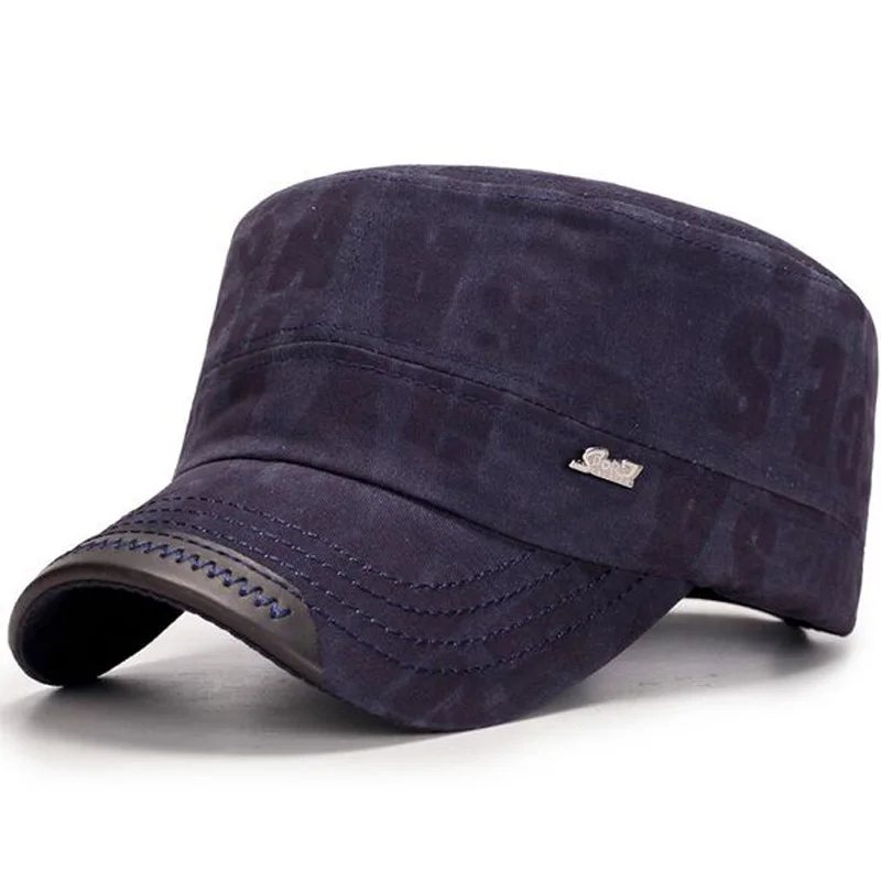 Новый мыть письмо военных головных уборов Весна Осень бренд Snapback хлопок шляпы