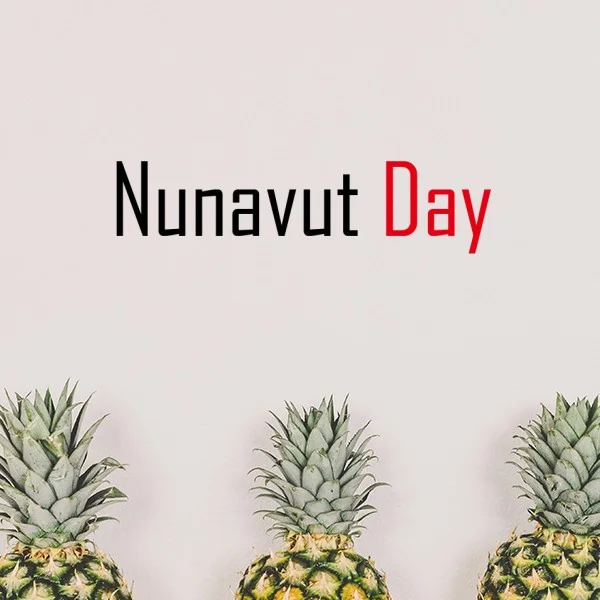 

Celebrate Nunavut Day Canada Blessing Festival Holiday Gala Celebration Words Wall Sticker Art Decals Wallpaper for Room Decal