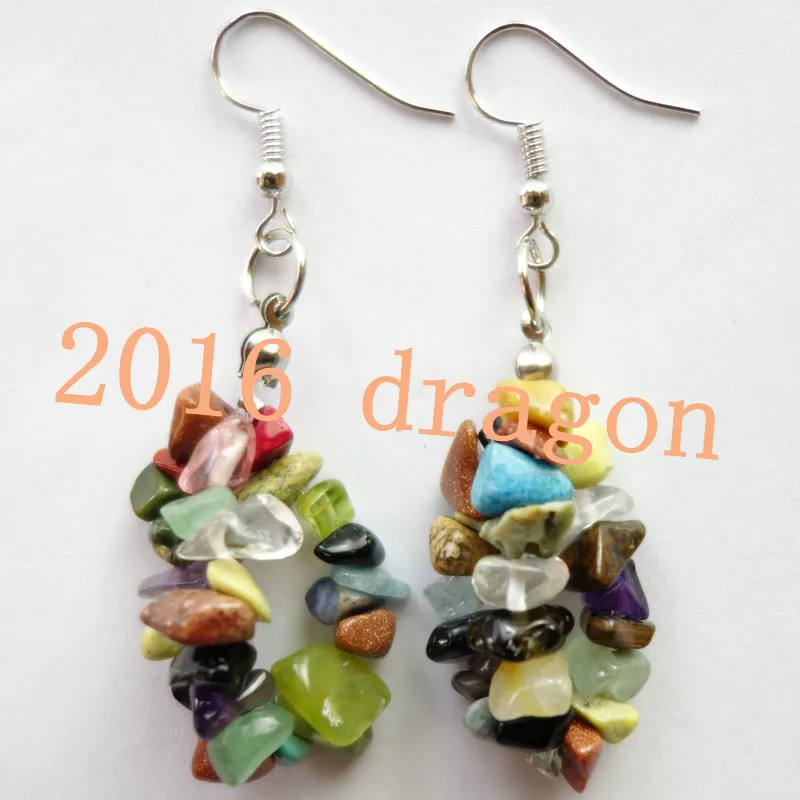 YUTENG пара резных 60х15 мм смесь природных камней серьги LL07|earring crystal|earring lotearings |