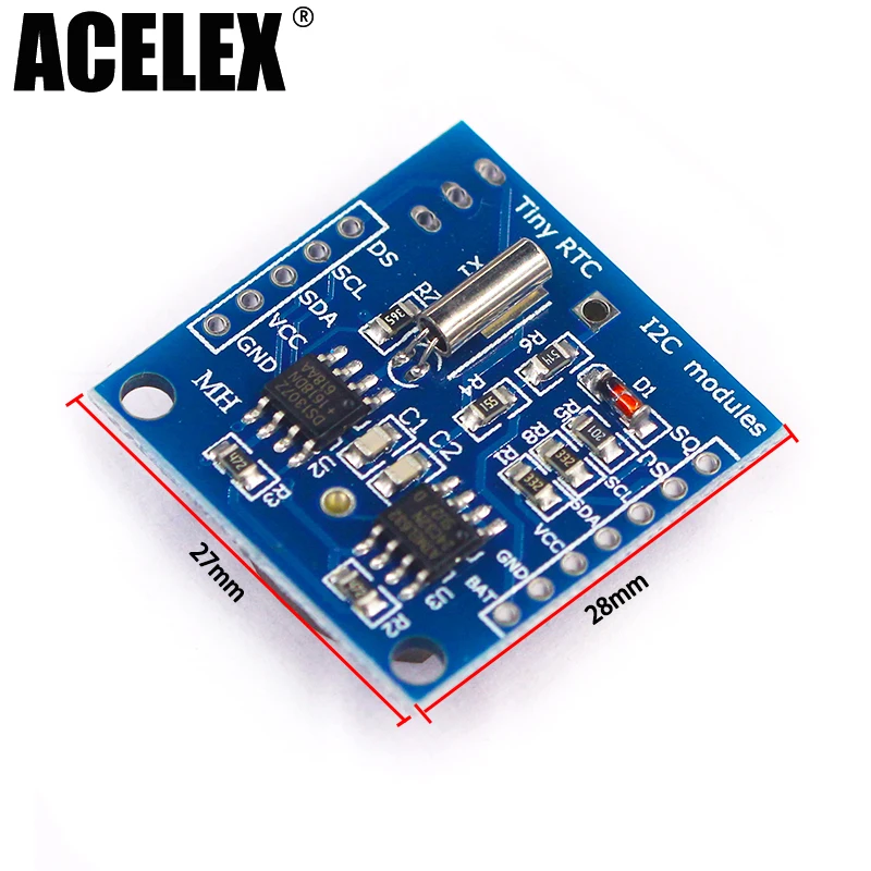 50 шт./лот I2C RTC DS1307 AT24C32 модуль часов в реальном времени для AVR ARM PIC Tiny модули памяти