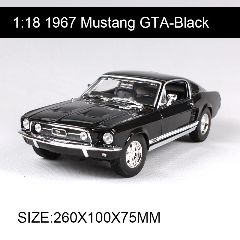 Классические автомобили Maisto 1:18 1967 Mustang GTA Fastback коллекционные модели автомобилей