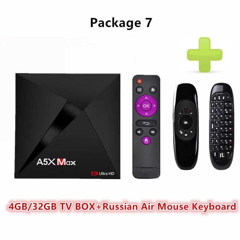 4G 32G RU Air Mouse HAAYOT A5X MAX Смарт ТВ приставка Android 9,0 4 Гб 32 г Rockchip RK3318 BT4.1 H.265 4K Youtube 2,4G WiFi 3D приставка ТВ приставка IP ТВ приставка - Цвет: 4G 32G RU Air Mouse