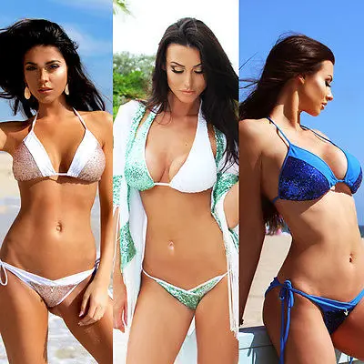 Новинка 2017 комплект бикини сексуальный женский бандажный бюстгальтер пуш-ап с