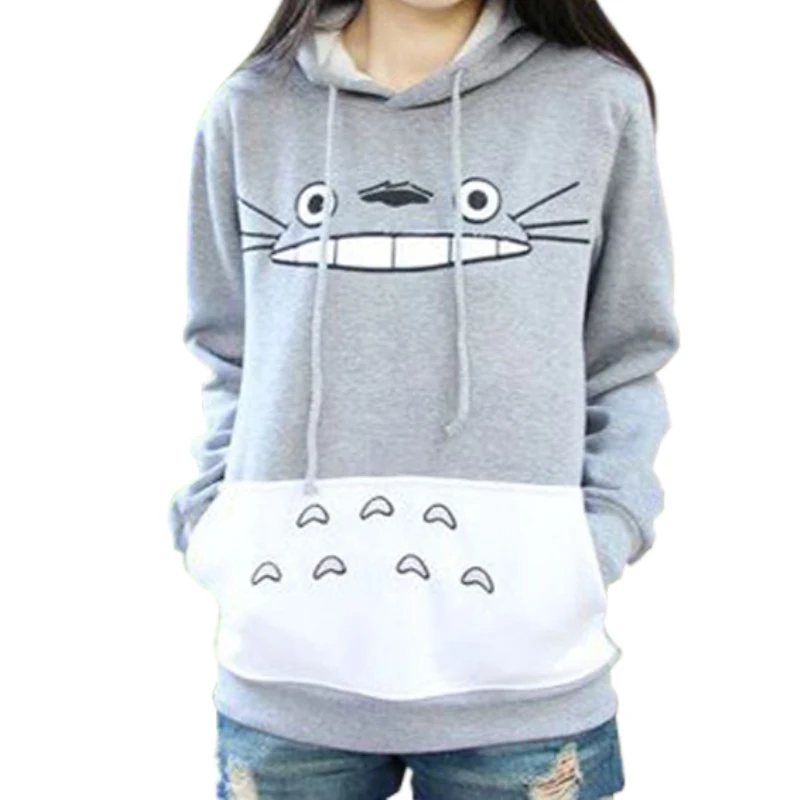 

Gray Hoodies 3D Animal Print Hooded Sweatshirt Women Girls Hoodies Long Sleeve Sportswear Pullovers Mujer Coats Outwear