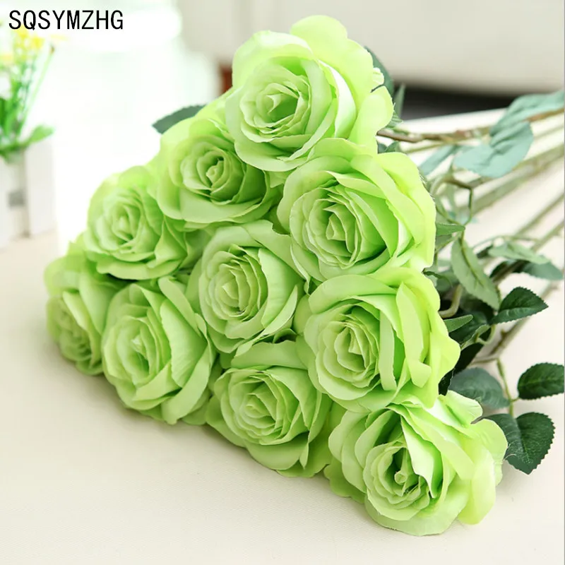 

High-end Simulation Rose Single Crepe Simulation Flower Home Wedding Decoration Engineering Valentine's Day Gift