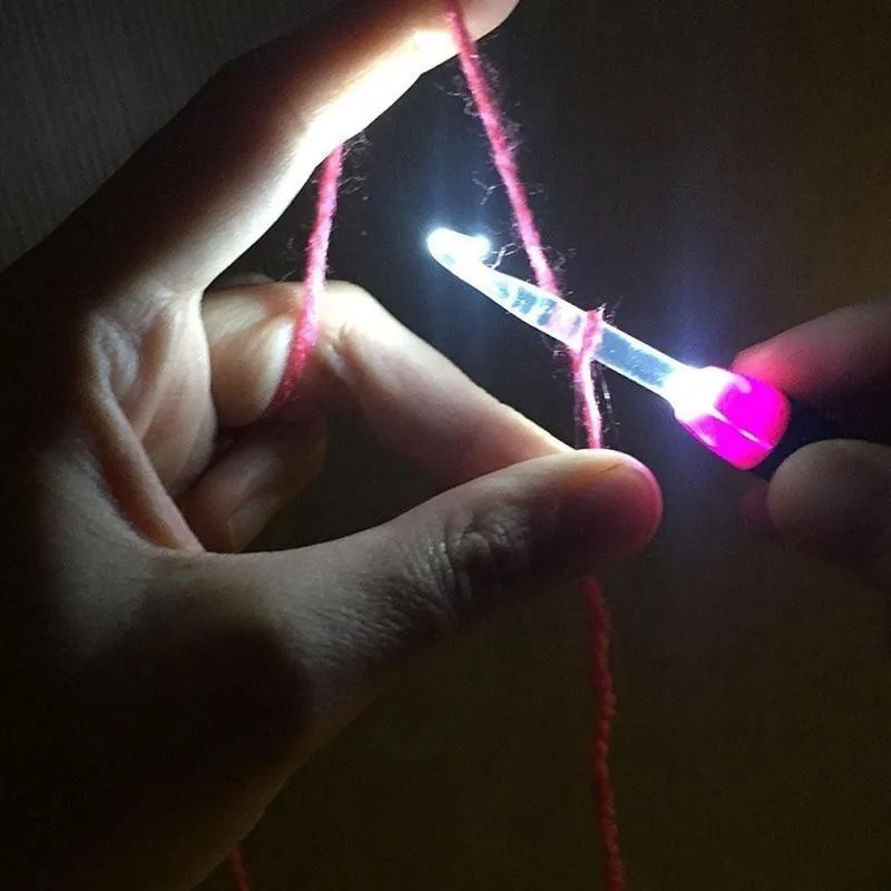 KOKNIT USB светодиодный набор крючков для вязания крючком инструмент шитья