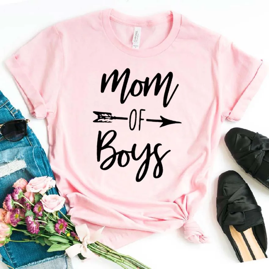

mom of boys arrow Women tshirt Cotton Casual Funny t shirt For Lady Girl Top Tee Hipster Drop Ship NA-237