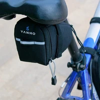 black bicycle saddle bag waterproof mtb road bike rear rflective cycling rear pouch seat tail bag bike accessories