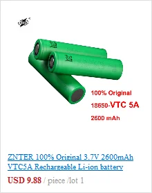 ZNTER 3,7 V INR18650 25RM 35A 18650 батарея для samsung 2500mAh литий-ионная батарея 18650 батарея для игрушечного инструмента Tlashlight