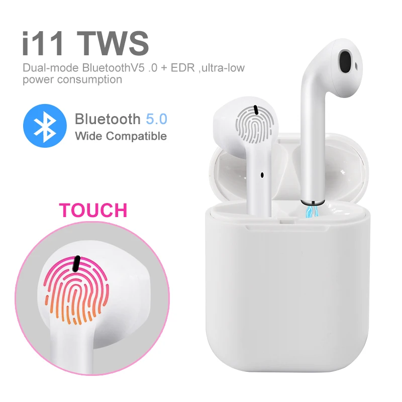 I11 наушники вкладыши Tws Bluetooth Беспроводной с 5 0 сенсорный Управление гарнитура и