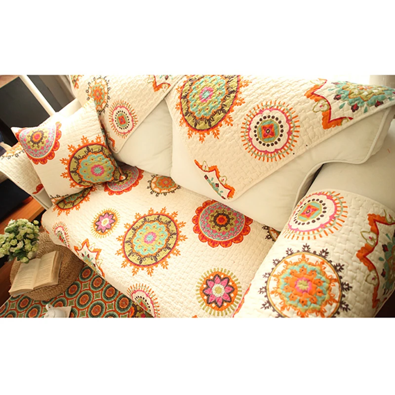 1PCS Sofa Cover Cotton Fabric Soft Modern Knit Eco-Friendly Anti-Mite Towel Slipcover Couch For Living/Drawing Room | Дом и сад