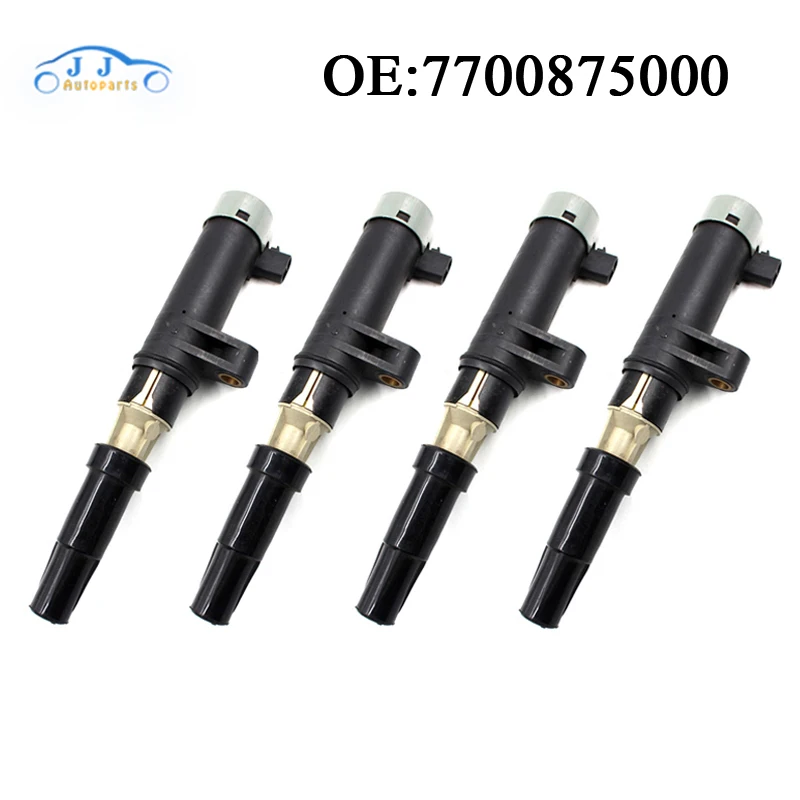 4PCS/Lot Ignition Coil Parts 7700875000 8200405098 For Renault Megane Scenic Clio Espace Kangoo Trafic Grand Modus Opel Vivaro | Автомобили