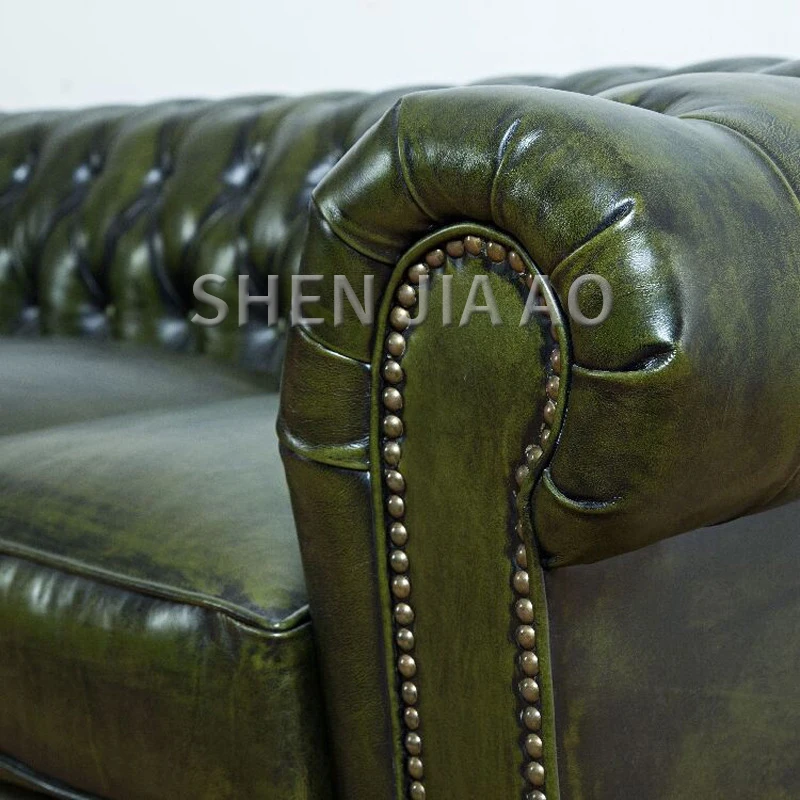 1 шт. Ностальгический кожаный диван в стиле ретро Диваны для гостиной 