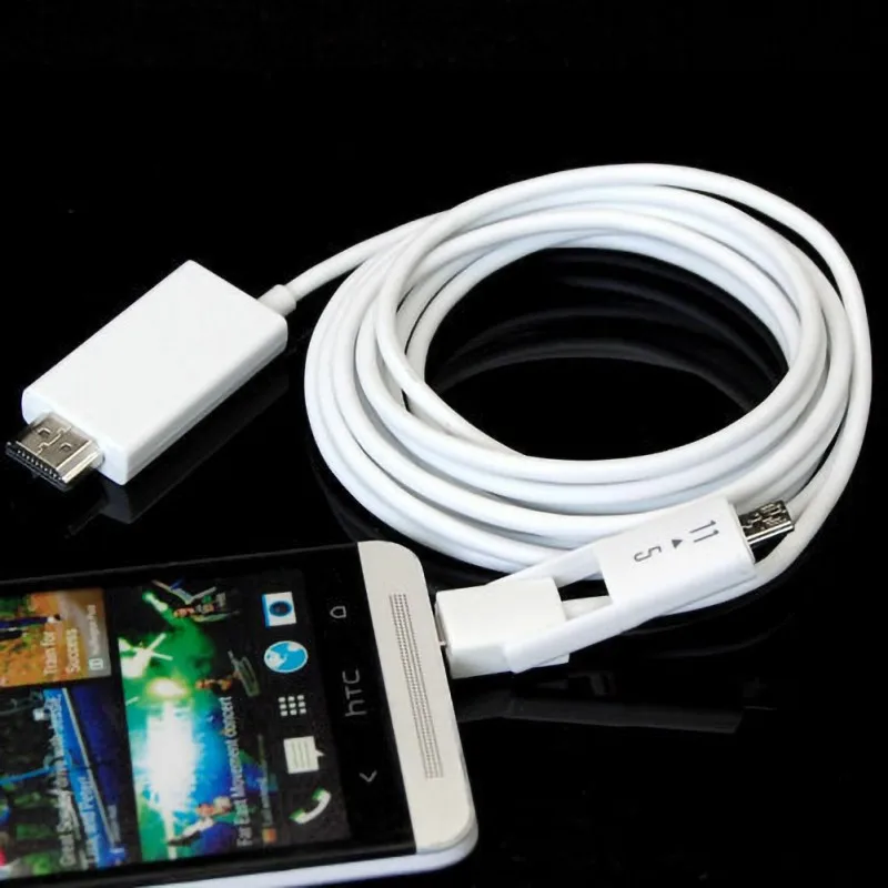 2,5 м/10 футов 5 Pin& 11 Pin Micro-USB MHL к HDMI 1080 P HDTV кабель для телефона Android
