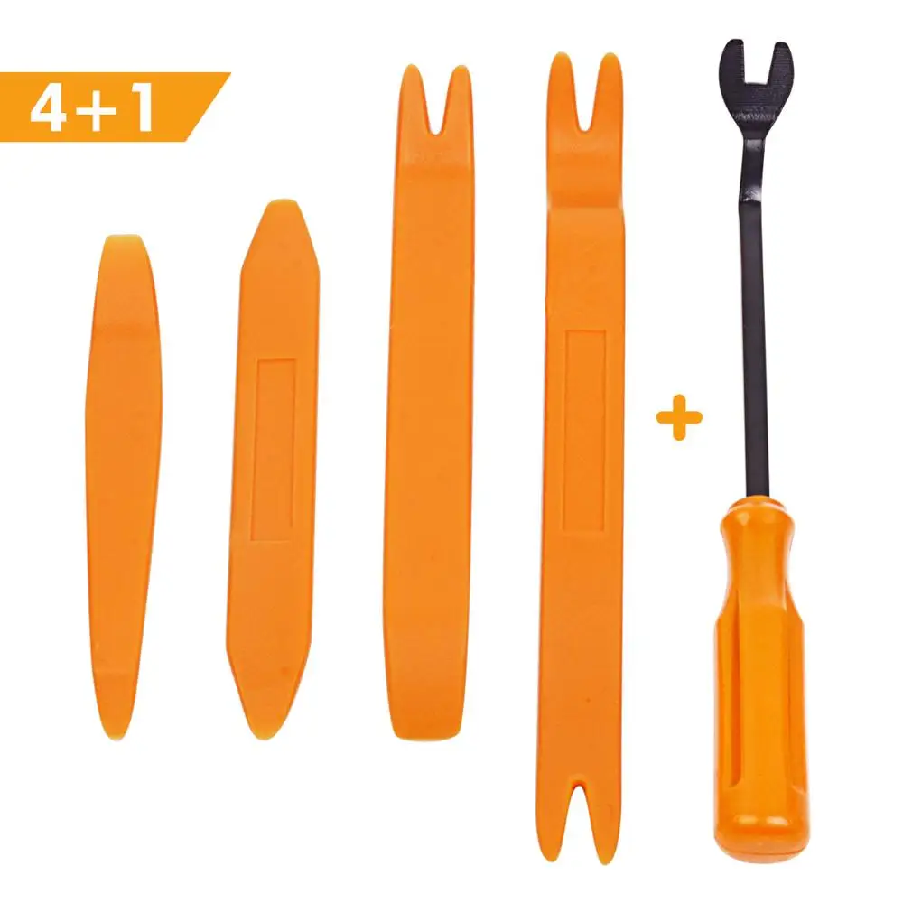orange color WHDZ автомобиль PDR Инструменты для удаления автомобильных ногтей Съемник радио аудио панель двери ремонт клип отделка Удаление Прай ремонт инструмент пластик - Цвет: orange color