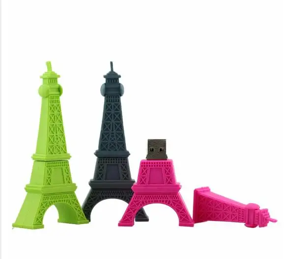 USB флеш-накопитель с изображением Эйфелевой башни Статуя Свободы карта памяти 128