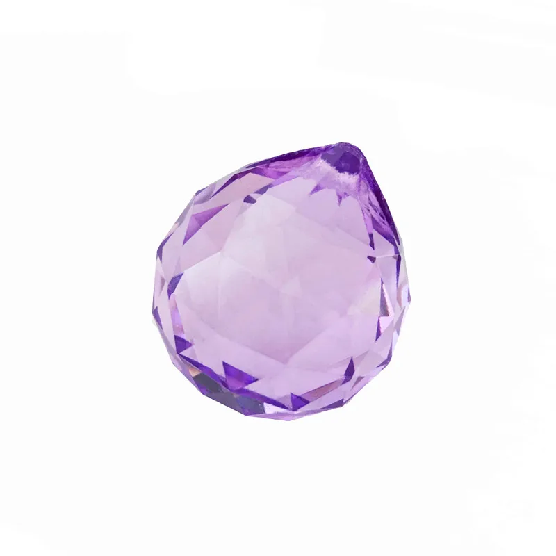 

Light Purple 30mm Crystal Chandelier Hanging Lamp Pendant Glass Ball Prism Drop Pendants For Sales