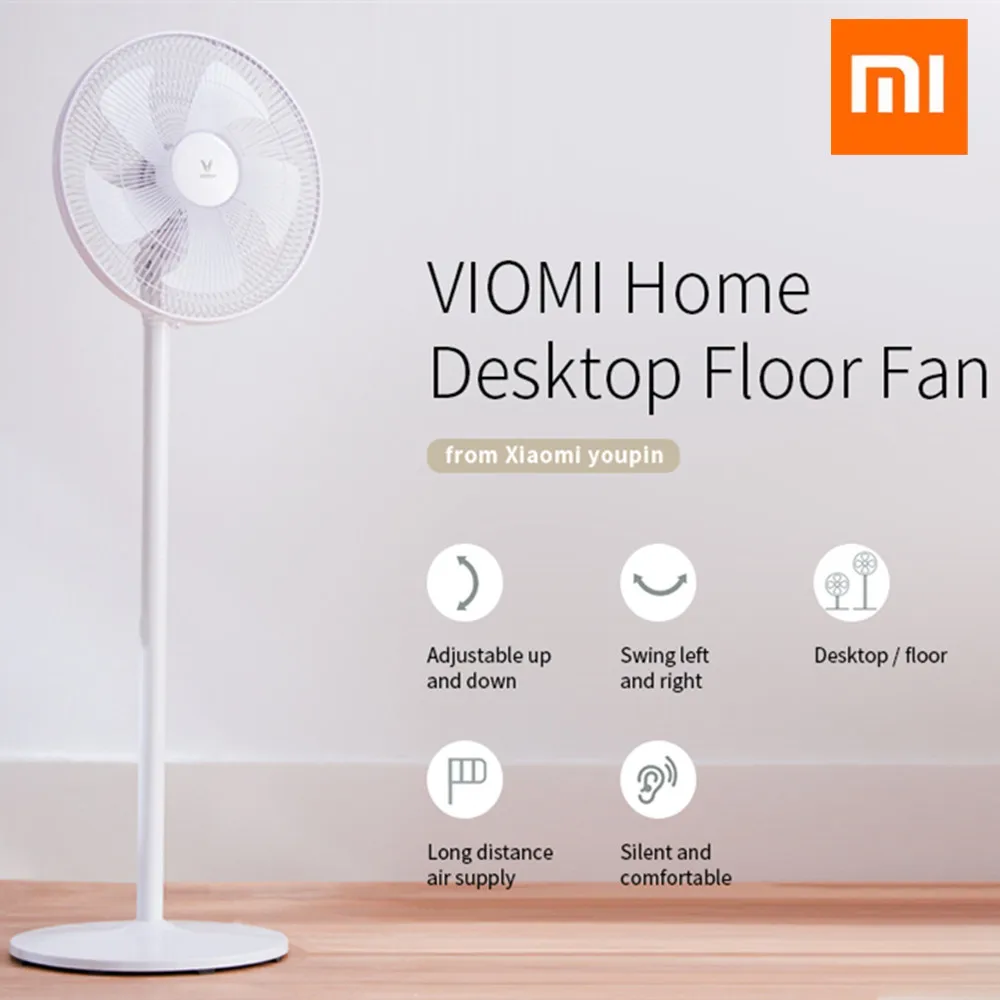 Xiaomi VIOMI Home Desktop Floor Fan Natual Wind Vertical 3 Adjustment Mechanical Standing Air Conditioner For | Бытовая техника