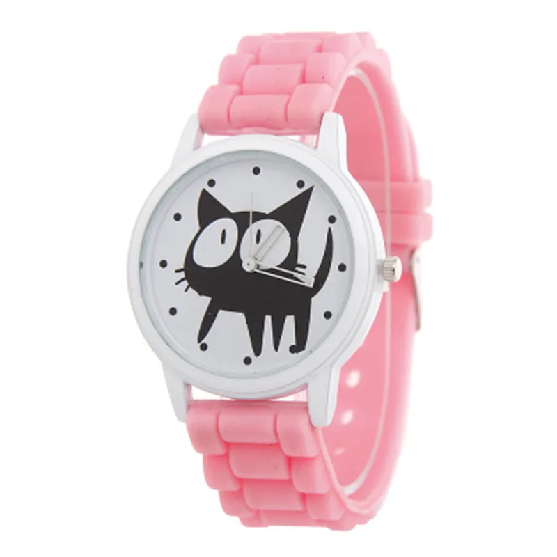 Женские часы с кошечкой Китти силиконовый браслет кварцевые женские montre femme 2019 |