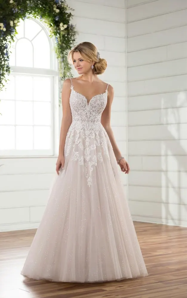 2019 пляжные свадебные платья на бретельках Vestido Noiva Praia простое белое Тюлевое