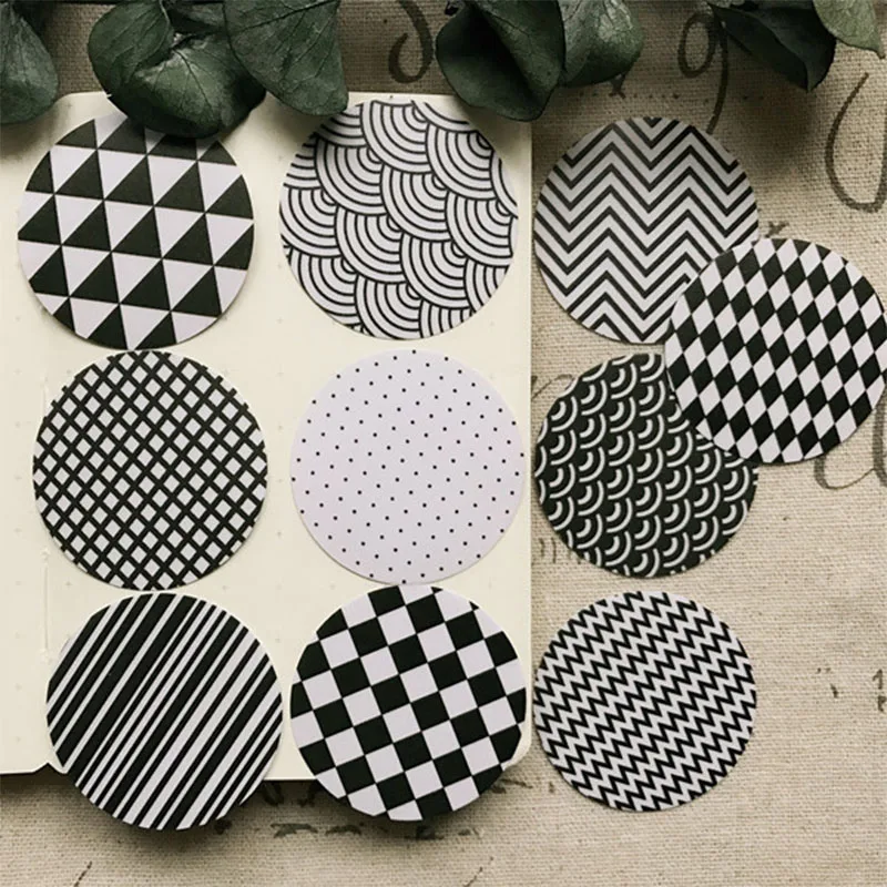 10 шт. DIY винтажные наклейки базовый круглый узор в горошек для DIY Скрапбукинг альбом журнал этикетка счастливые украшения для ежедневника наклейки