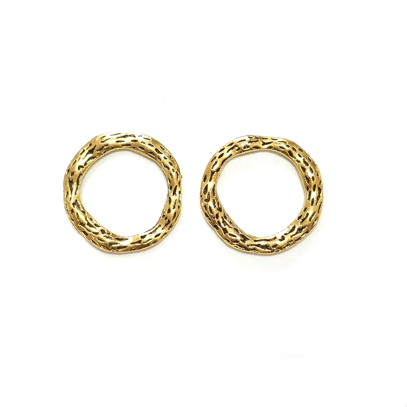 

10 Pieces 22mm Zinc Alloy Gold Round Groove Loop Jump Rings for DIY Beads Bracelet Necklace Jewelry Findings Accessroies PJ458