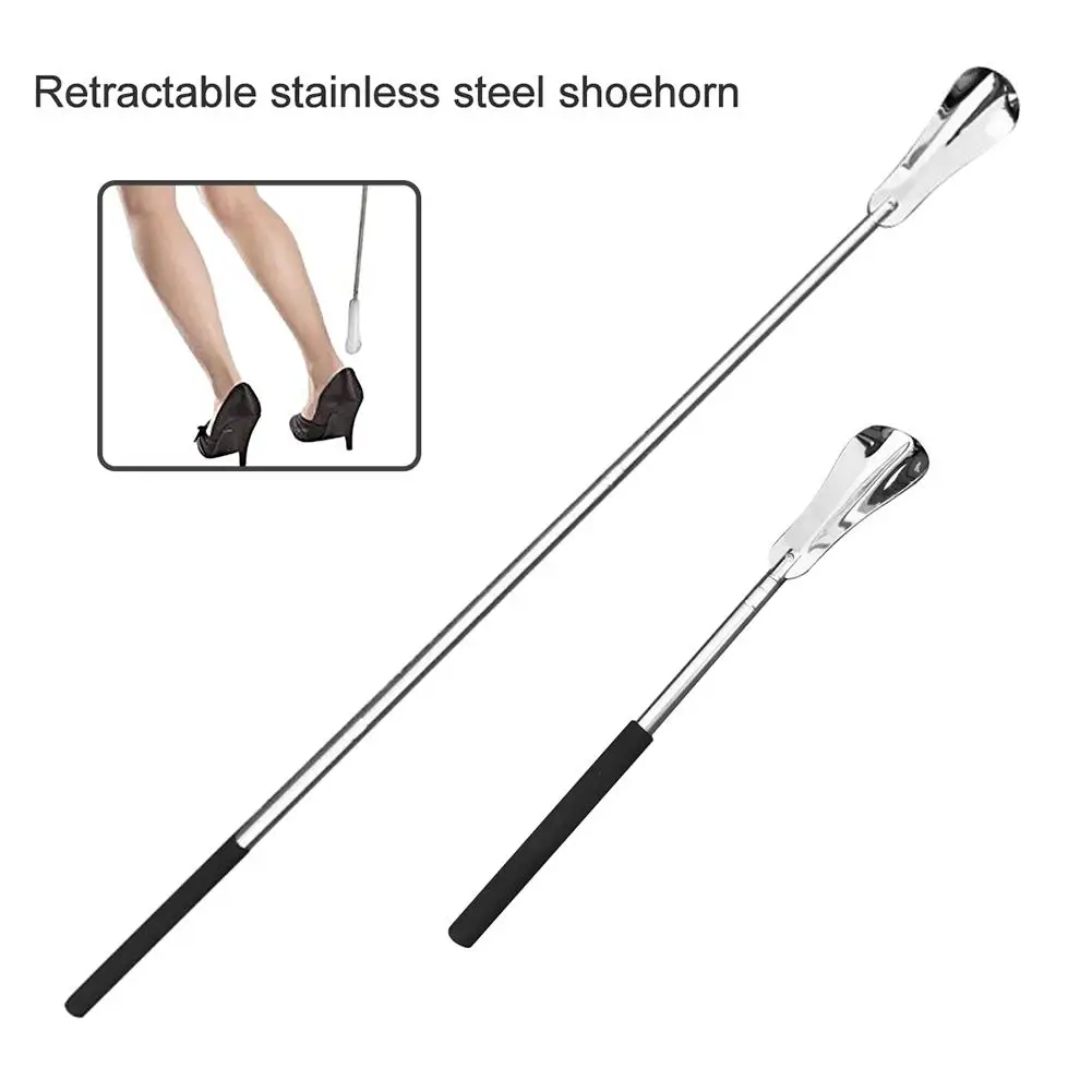 Гибкий Держатель для обуви из нержавеющей стали подъемная ложка с длинной ручкой