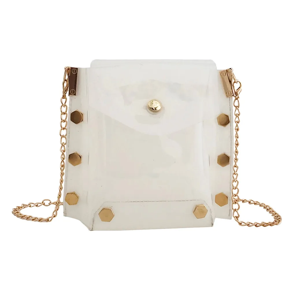 Сумка на плечо стильная женская сумка дикая Сумка-клатч Прозрачные лазерные желе