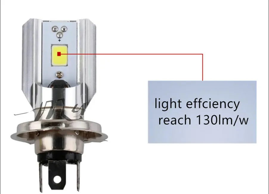Светодиодные лампы H4 для мотоциклетных фар COB Led 6 80 в 6000 лм H/L лампа скутера ATV