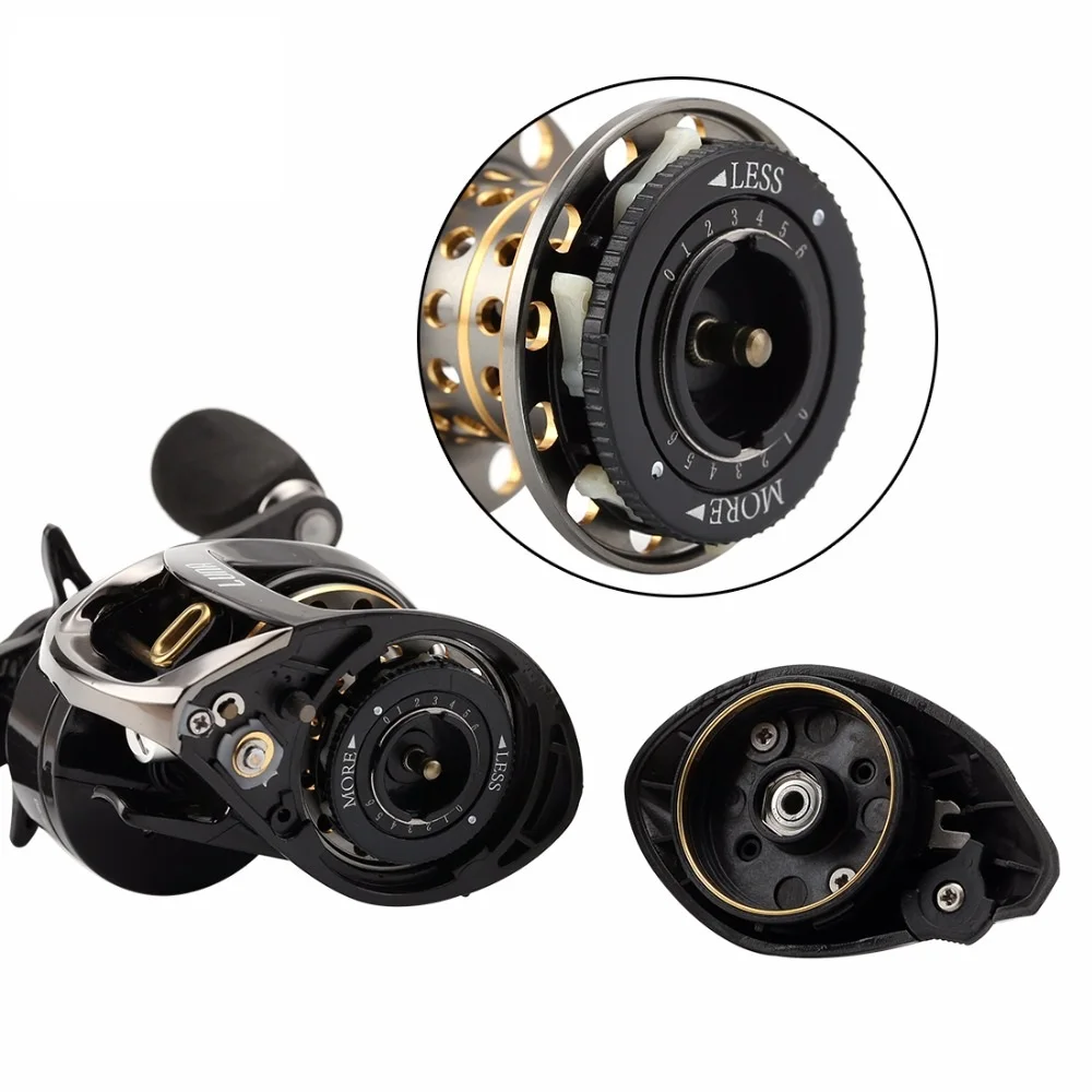 LUNA 7.6:1 Baitcasting Fishing Reel 12BB 5.0kg 151g Super Light Machined Aluminum Spool for Carp | Спорт и развлечения