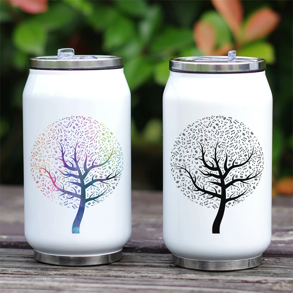 Уникальный дизайн дорожный термос с соломенной колой Изолированная бутылка в