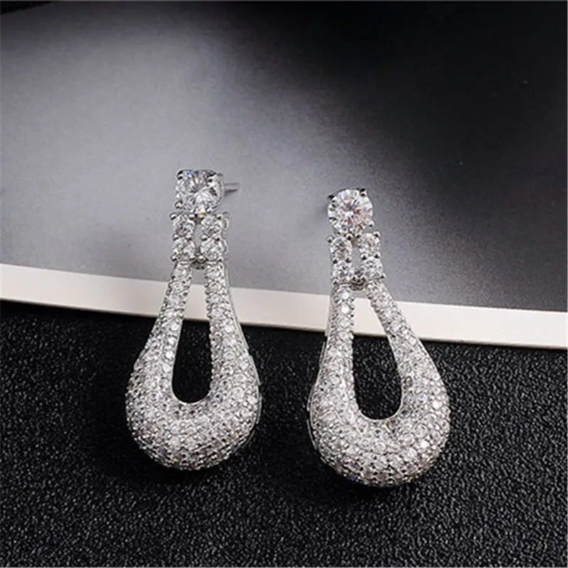 

1 пара, женские серьги-гвоздики с цирконом