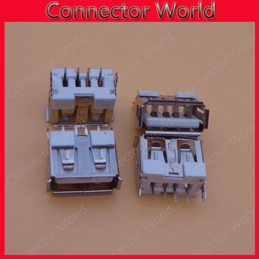10-1000 шт./лот мини USB 2 0 разъем типа Мама 4 Pin PCB 180 градусов DIY micro usb jack pcb белый |